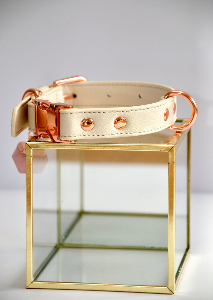 Halo Pet Crystal - Royal Beige Crystal Collar™ Side