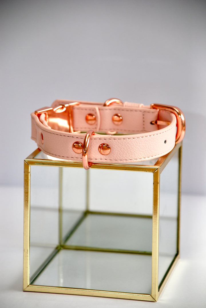 Halo Pet Crystal - Pink Champagne Crystal Collar™ with Rose Quartz Back